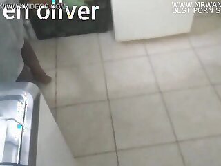 Mature wife's hidden negligee leads to interracial blowjob and dishwasher duties